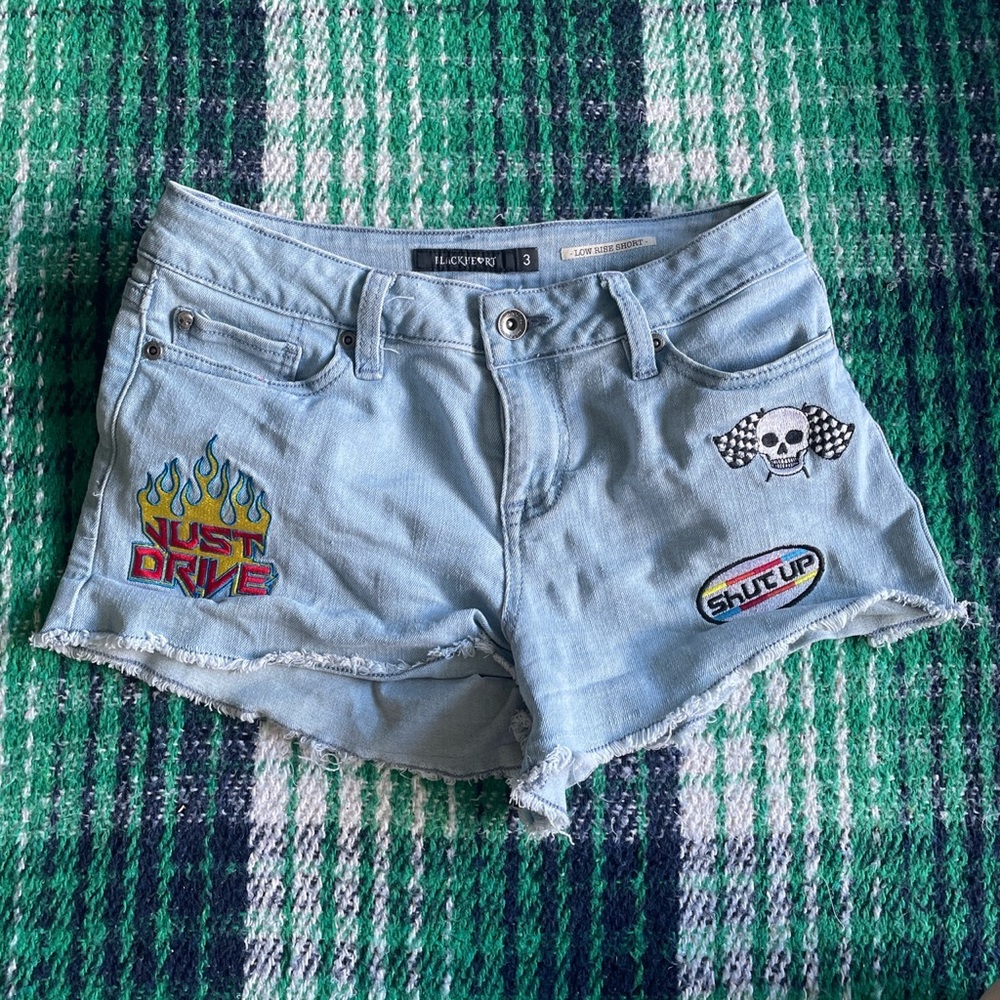 Black Heart Racer Shorts